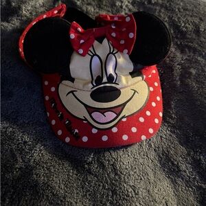 Disney Red Polka Dot Minnie Mouse visor that